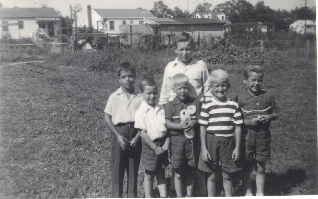 1955 myself, ricky & billy brown, george dolan, lew travis & my cousin howie.