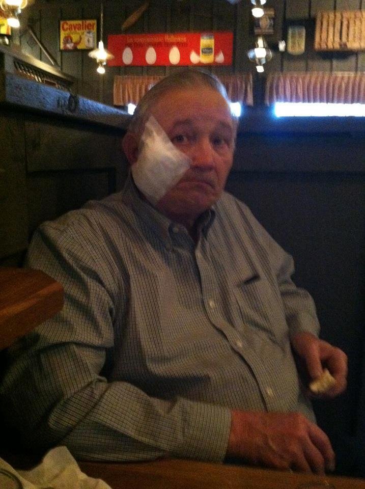 Terry had a malanoma cancer cut off his face today. Please pray with me that he doesn't have anymore cancer. They will check  in a few weeks.