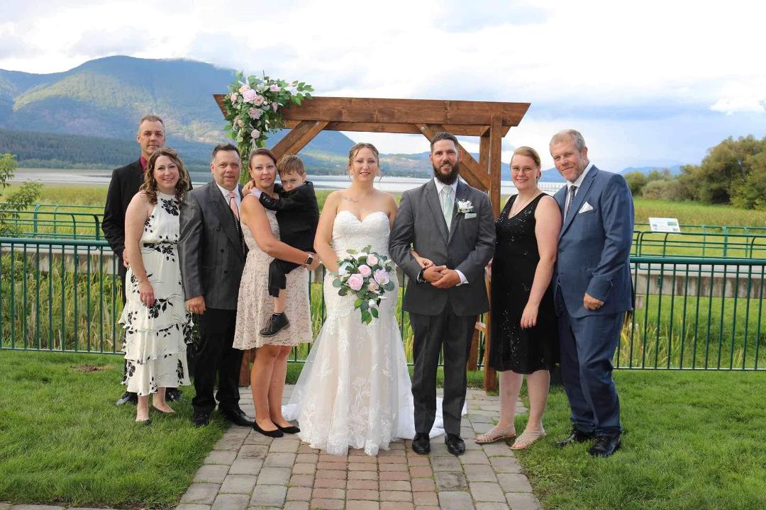 …. 4 daughters and spouses, one grandson, at Twyla and Ian’s wedding…!!