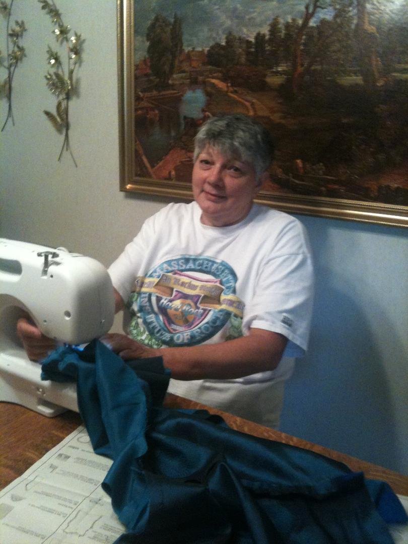 Making a catapillar costume for our favorite catapillar