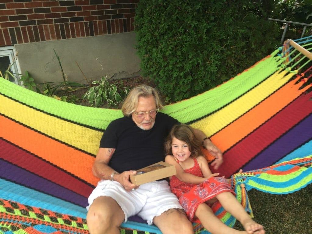 In Ottawa with great niece...before the blueberry pie was eaten.