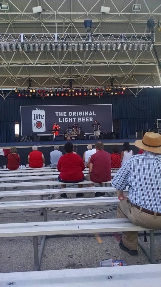 Sonny and I enjoying Ted Lange and Molly B. Lange good accordion player.