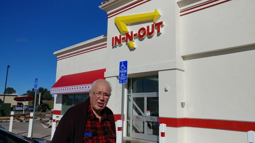 At In N Out in Ukiah with dad