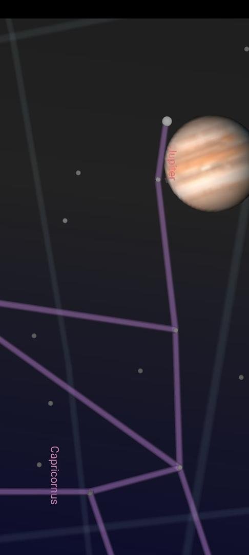 Out with my planet app and the 2 really bright looking stars aka Jupiter and Venus.