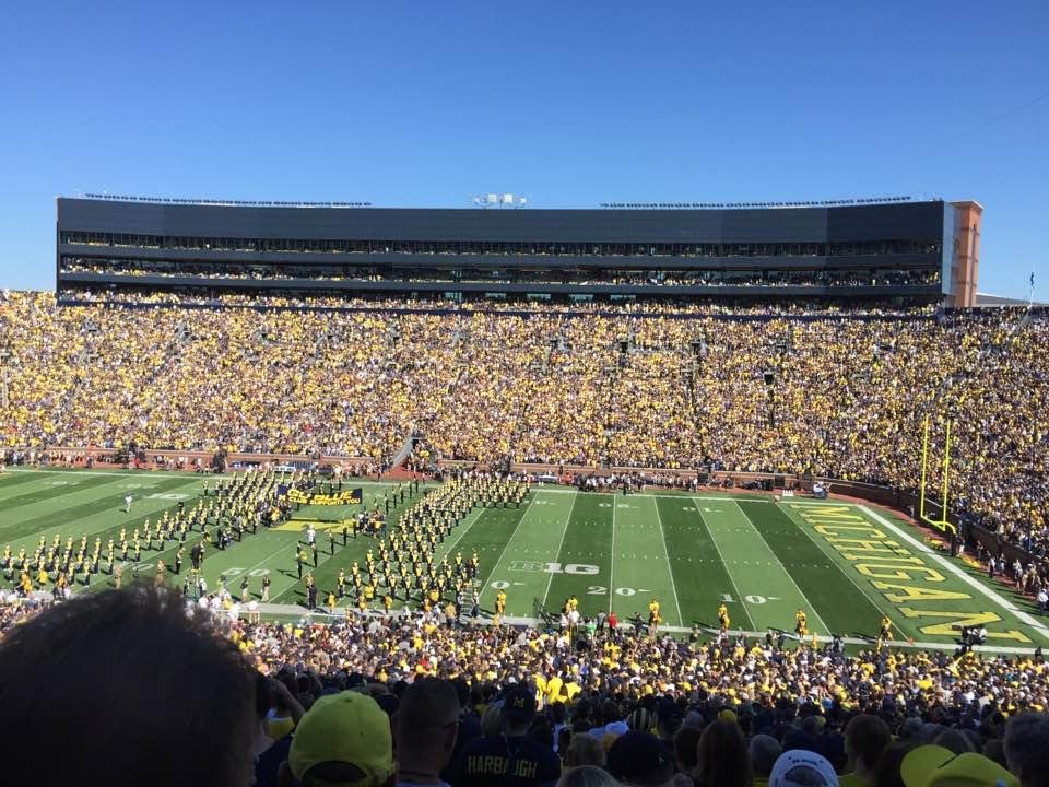 Great seats at the best stadium ever!!! Over 110,000 people there today. THE 269TH SATURDAY in a row with over 100,000. Wow!