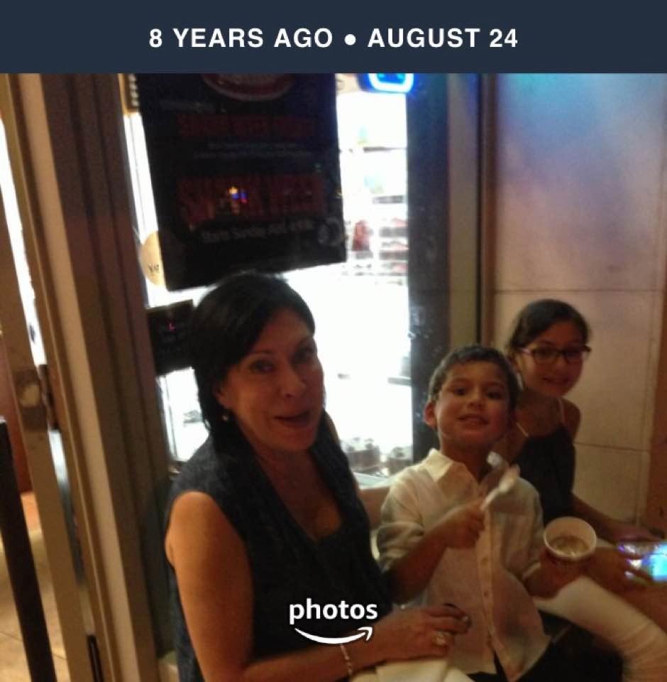 At our favorite Ice Cream shop in Lincoln Road, Miami Beach. “THOSE WERE THE DAYS”.