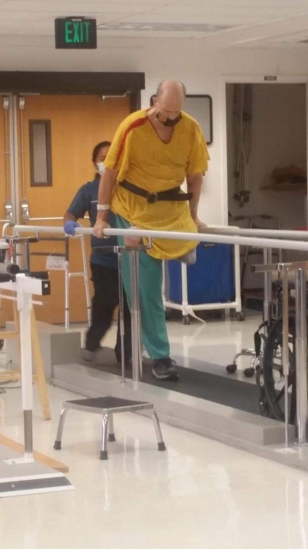 What's wrong with this photo? Correct!!! The LEFT LEG is missing! Thanks to God, my wife, Catherine, the courage and skill of Dr. Trinidad and his team, the prayers of my family and friends, I lost a leg but my life was s