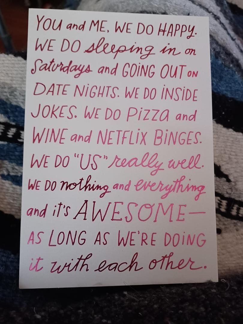 My sweet wife gave me this card for Valentine's Day, I love her so much!!!!❤️❤️❤️