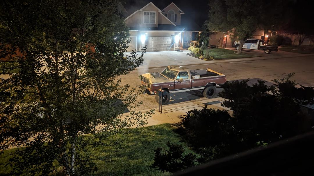 Woke up to this very damaged and loud vehicle this morning. Very curious about the rest of the story.
