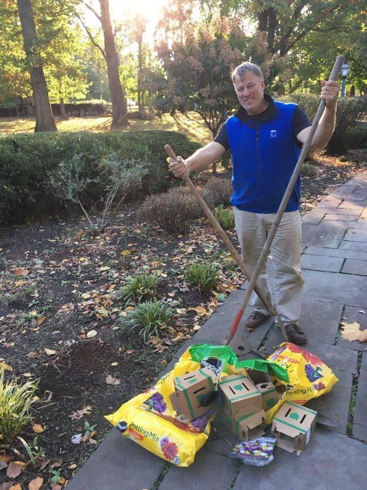 Spent the last two days while PHOEBE was away planting 300 bulbs to honor her little birthday...so she can have flowers EVERY year...Happy Birthday xoxoxo