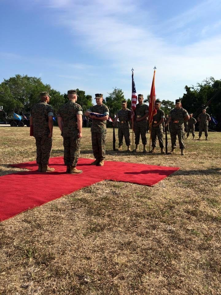 Well I am now the proud mom of a retired Marine. Celebration this morning was great and I loved hearing all of the stories that everyone had to say about your career. Can't wait for you to get back home, love you both KC