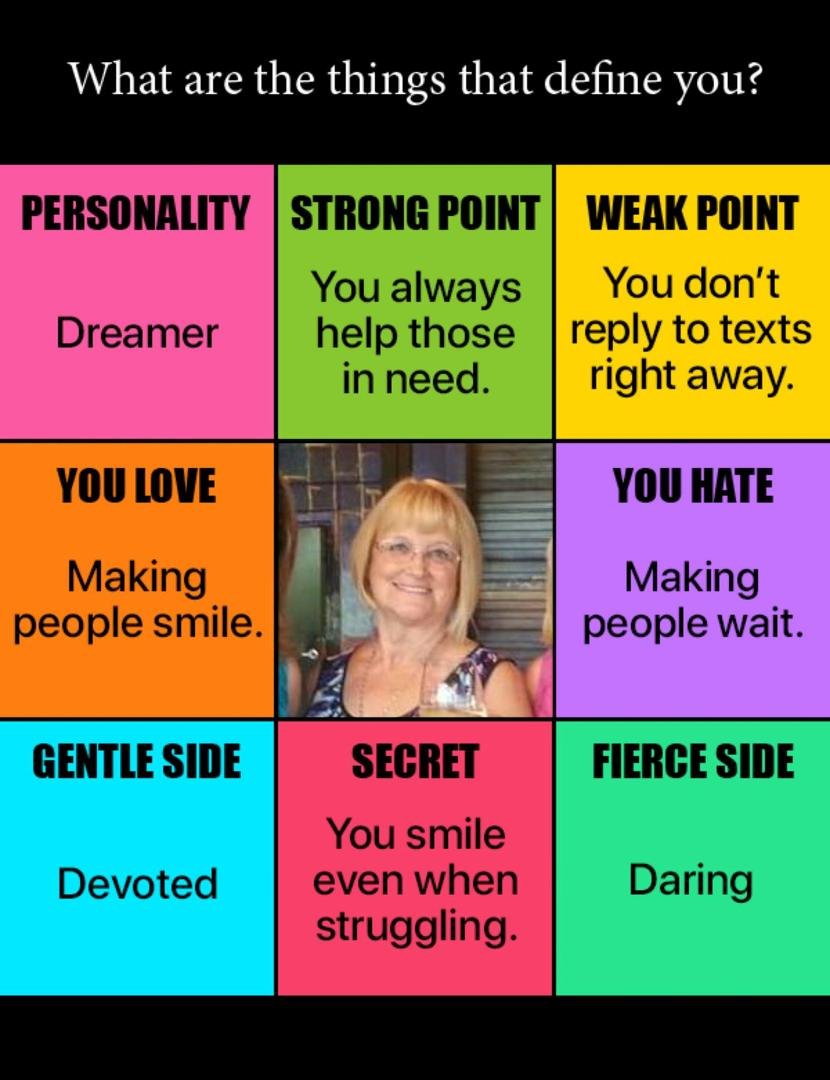 At least I have a "colorful" personality!