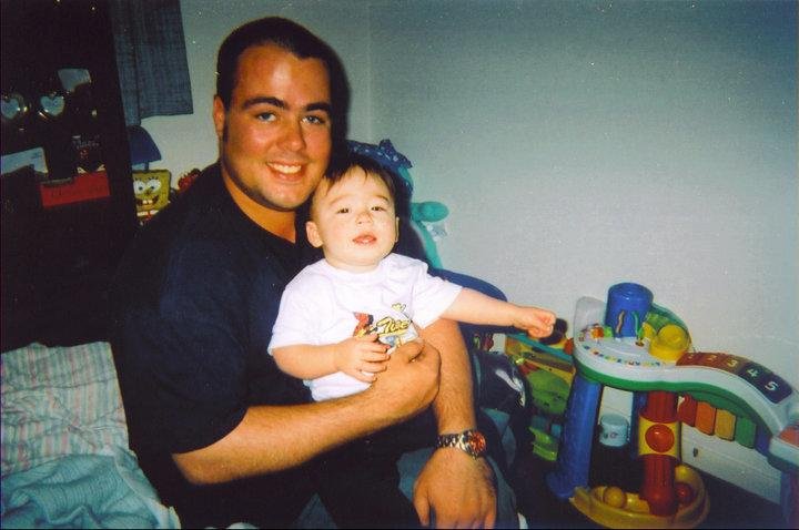Jon Bosley and Baby Xander. 1st son
