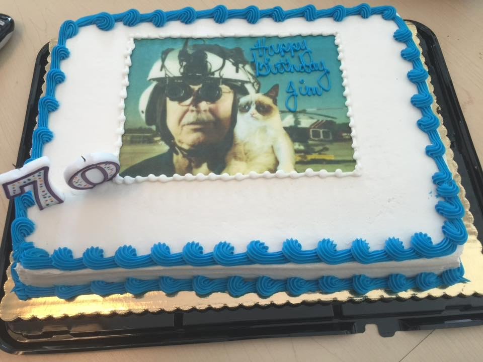OCFA AirOps threw me a surprise birthday party with all the available OCFA Chiefs and AirOps crew chiefs - attending for a celebration of my 70th birthday and 50 plus years of flying helicopters - 20 years with OCFA. Wow -