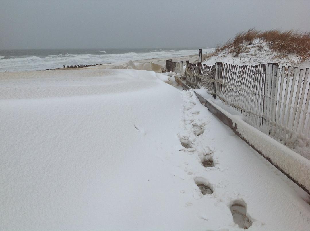 Hard to believe this is the same place we were sitting at the beach on Sat. And Monday you couldn't even get to the beach!