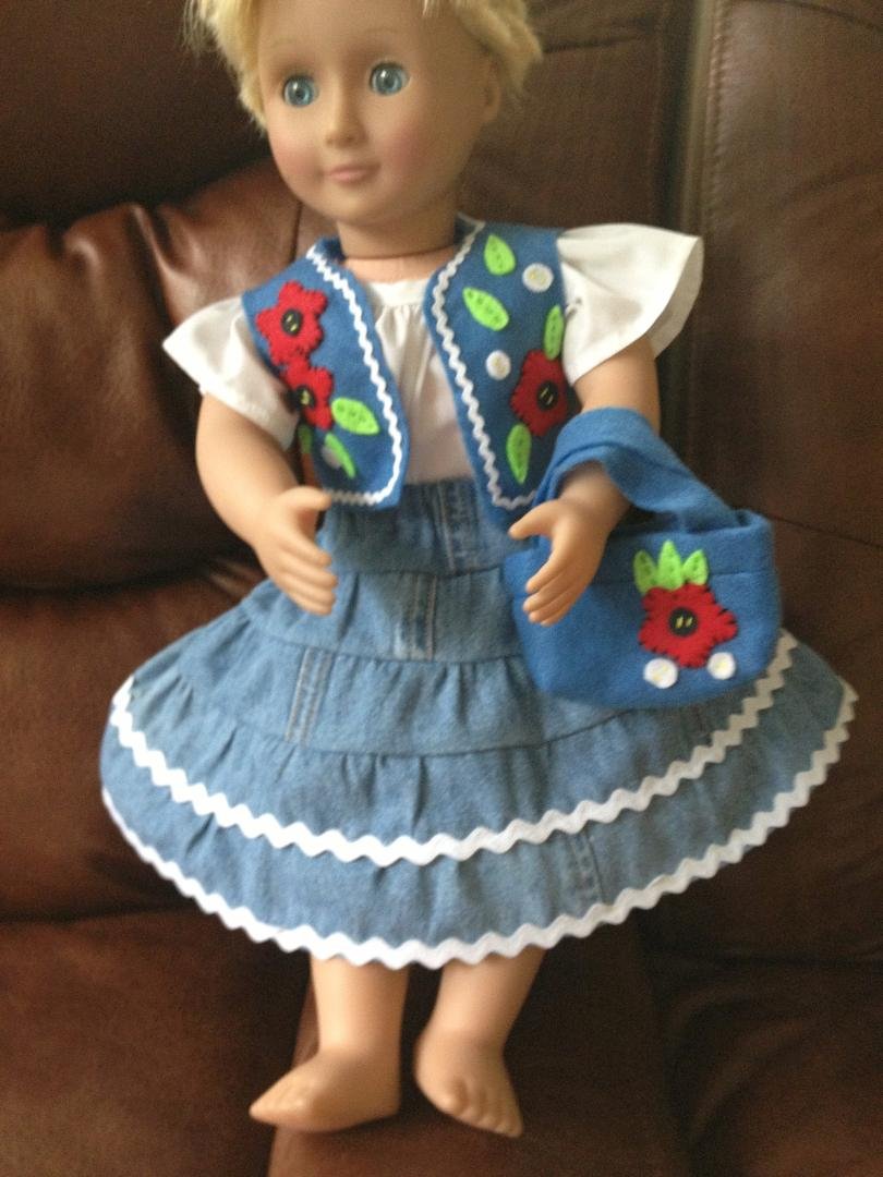 Available now: $25
blouse, vest, skirt and purse