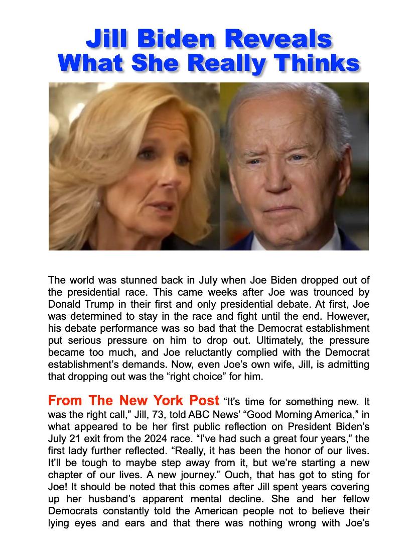 What Jill really thinks.