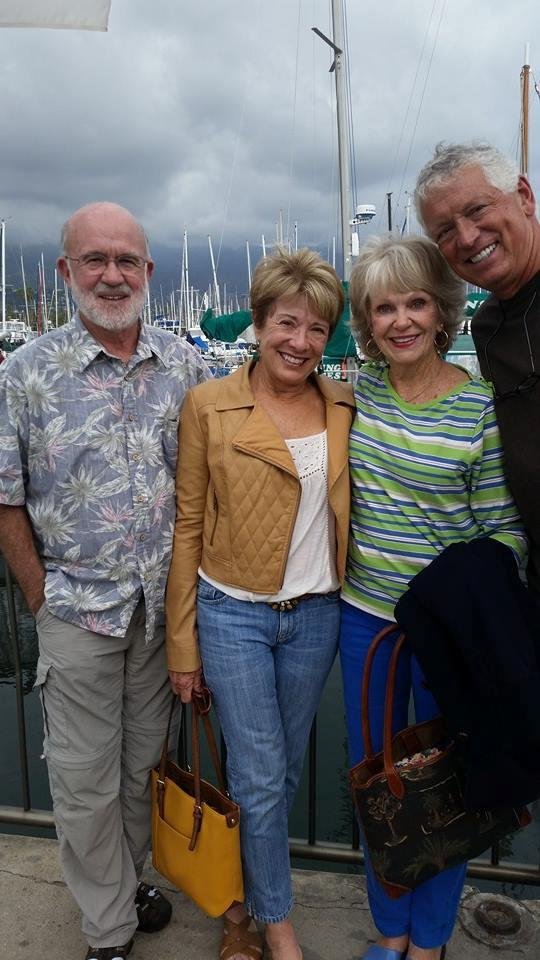 Hanging out with brother, Greg, and Kim in Santa Barbara.