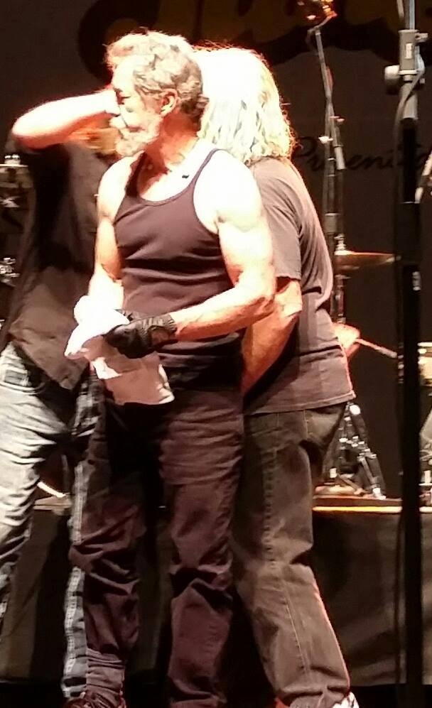 CCR Original drummer, I caught the towel he's holding in his hand right now! !! He threw it out to the front row a few seconds later. .lol..so now what do I do with it? ?