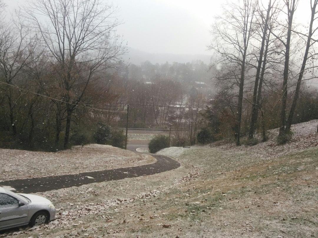 snowing again
