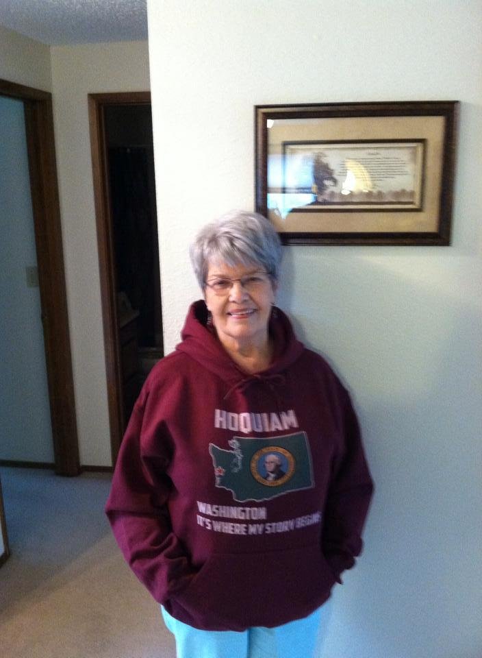 So proud to wear this sweatshirt!! I was born in Aberdeen, raised in Hoquiam where my story began!! Burgundy is the "new crimson"!!
