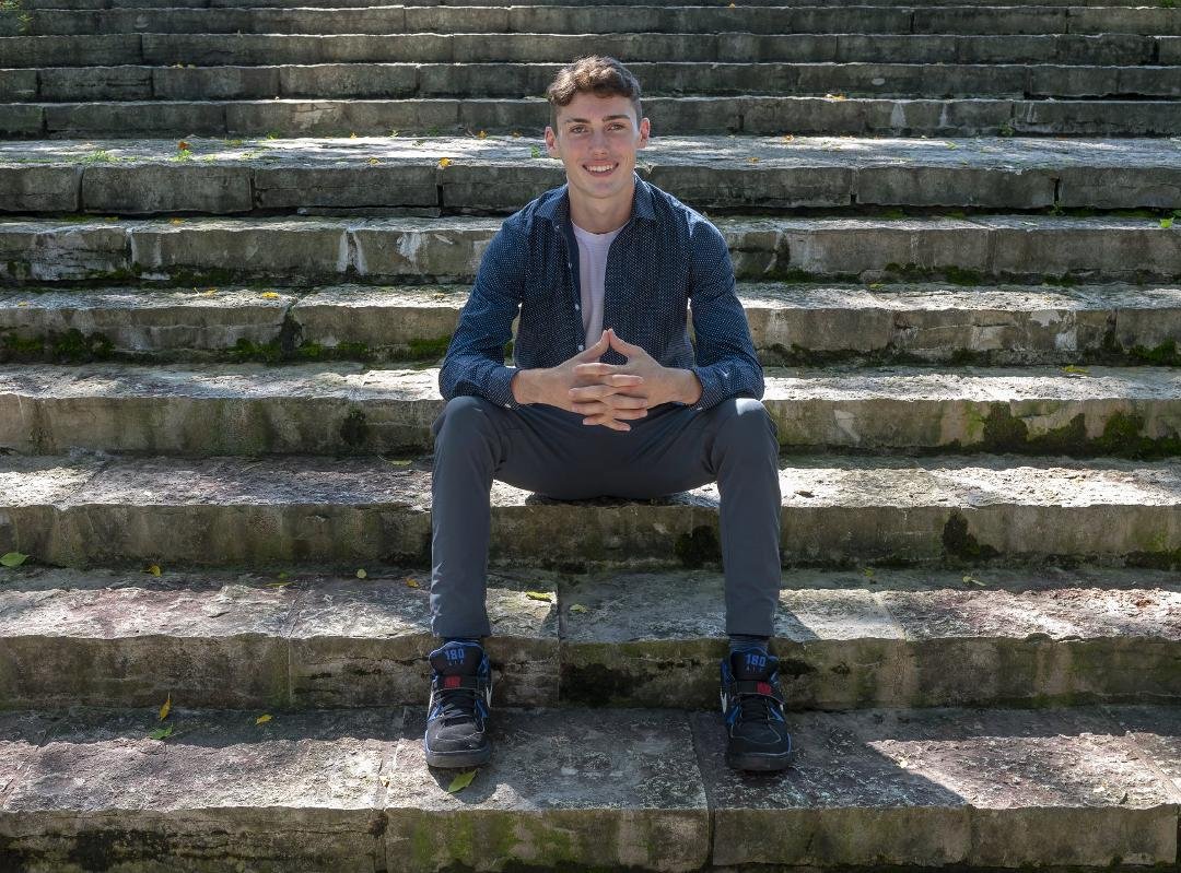 Here he is, the hope of the Keillor family, my grandson Charles, the first really good-looking Keillor since Grandpa in 1880. Graduating in the spring, setting out to make his way in the world.