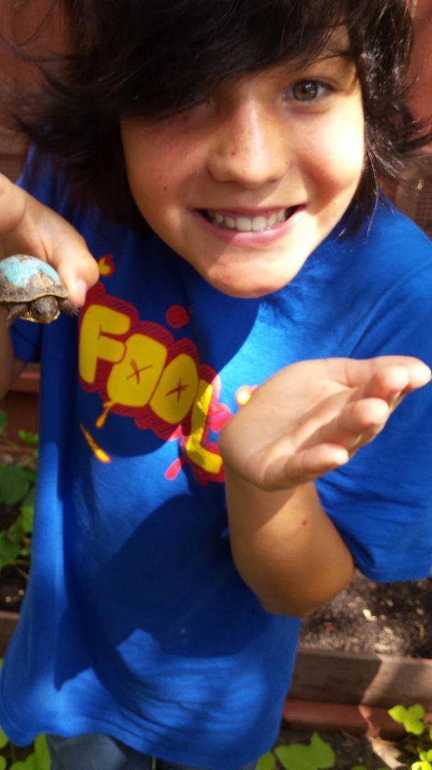 Matt and his turtle which was named for him!