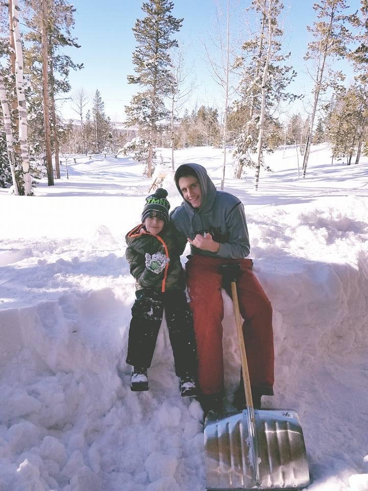 Up at the cabin digging out with Blakester and Ryken