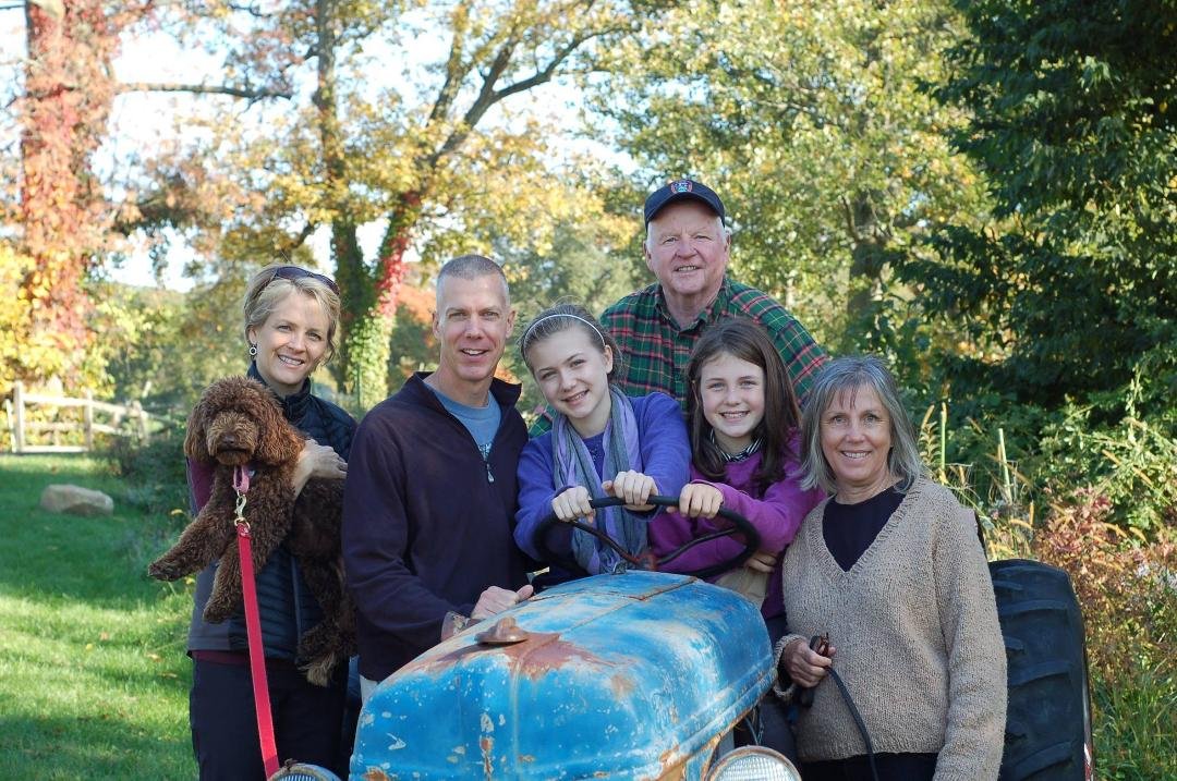 Last October, the Price's visit us (including our Godchildren) for a tractor photo at Stone Barn Farm, Sleepy Hollow, NY.