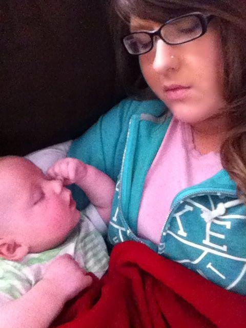 Caught them napping all snuggled this morning, so cute. I sure love all my girls and the grandbabies. They sure get big fast.