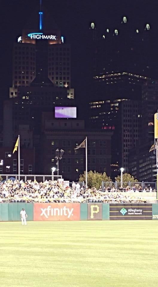 Do any of my friends or family know what that purple and white thing is in front if the Highmark building?