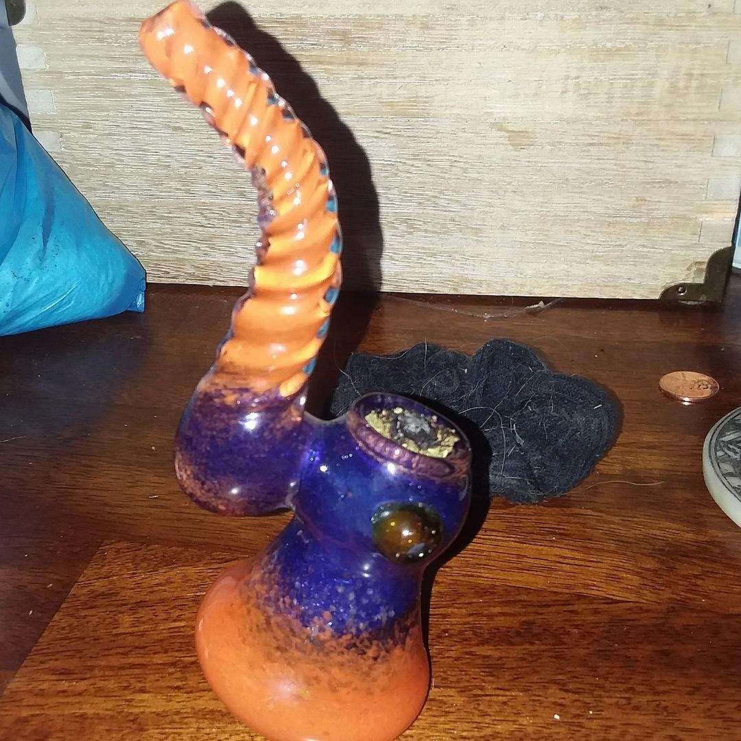 Who wants to join me ,with a big hit off my new tiny bong😂😂😂😂😂