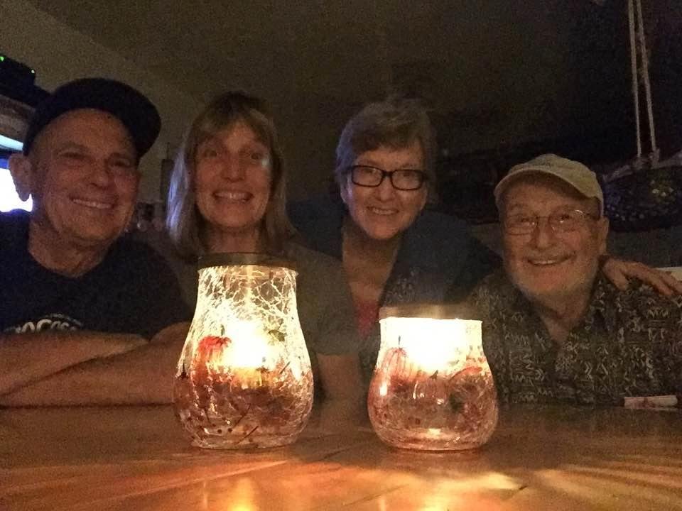 This is for Pat Duffus! Thanks for the candles! My sister Cathi and Monk came to help widen our driveway! Great fun!