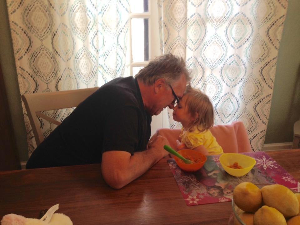 Having lunch with my beautiful granddaughter Cora.