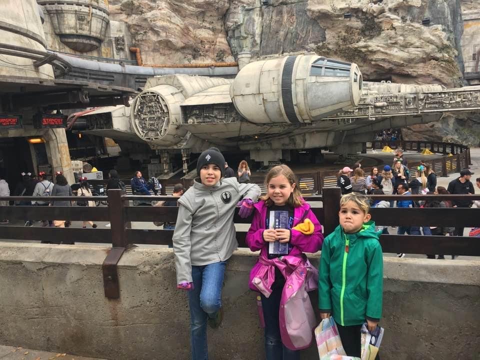 In front of the Millinium Falcon at Disneyland!