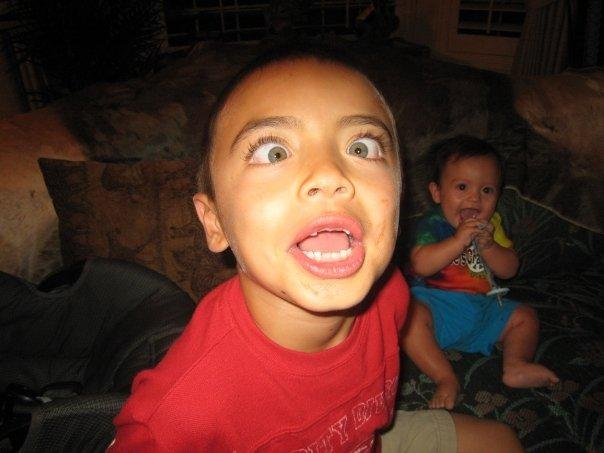 The flash makes my eyes funny!