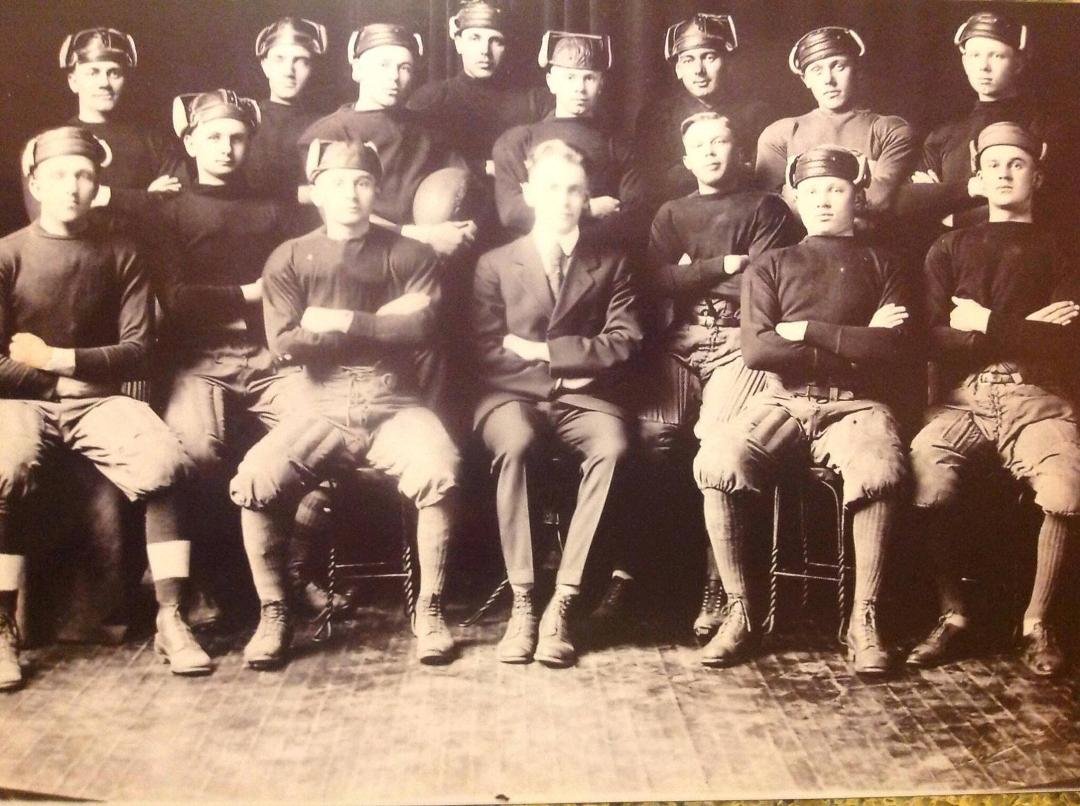 Grandpa Clifford Johnson's Annandale High School Football Team Picture.  Grandpa is in the first row and is the second one in from the right.