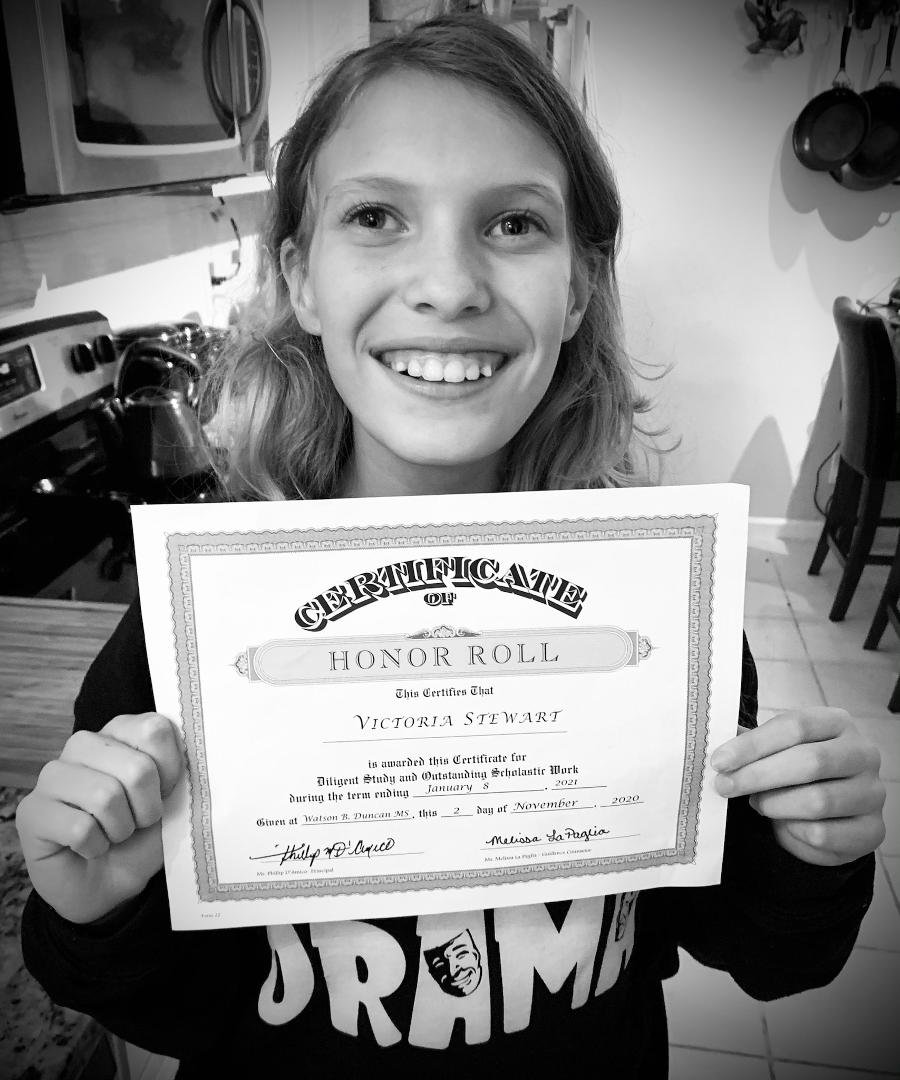 My honor roll student.