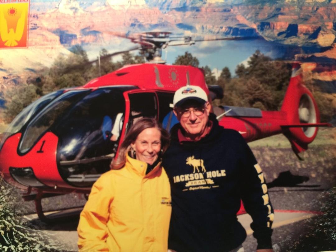 We went on so many Grand adventures....and loved to travel!!! I miss him so much!! This was taken right before taking the helicopter flight over the Grand Canyon in 2009 when we moved to Sedona...we fell in love with the S