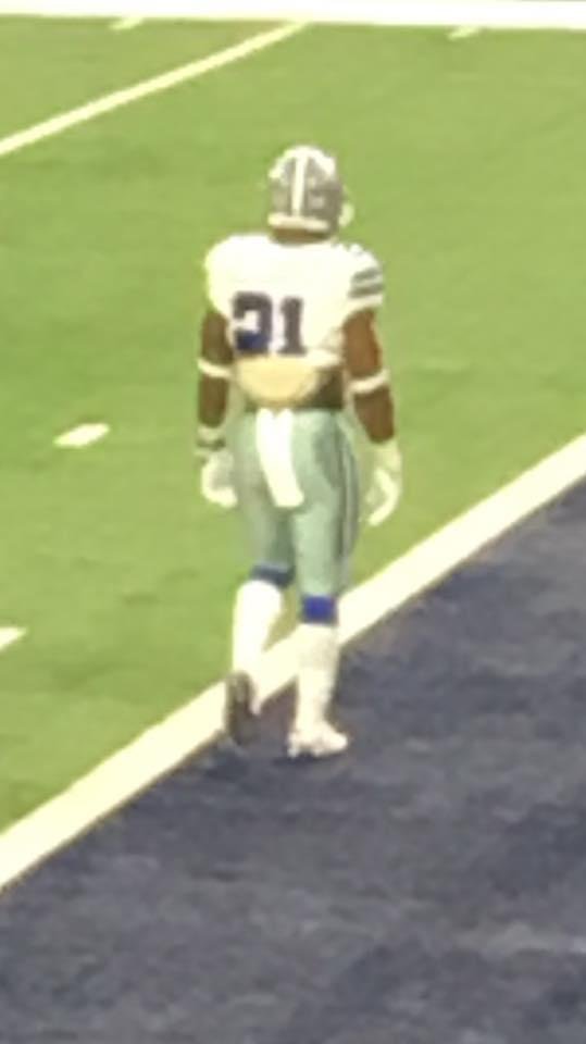 Hanging at the Sunday Night Football game! Bears vs Cowboys!!! My college teammates grandson, Zeke Elliott!! Proud of this young man!