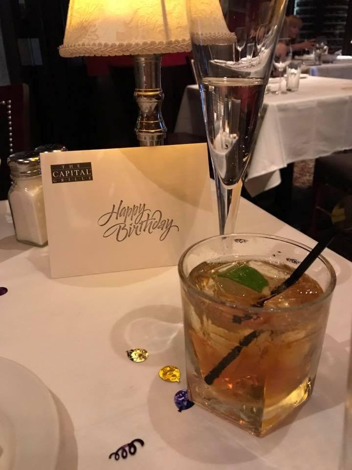 Enjoying my Birthday dinner