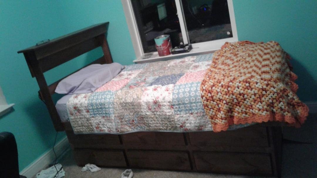 First bed assembled, two more to go.