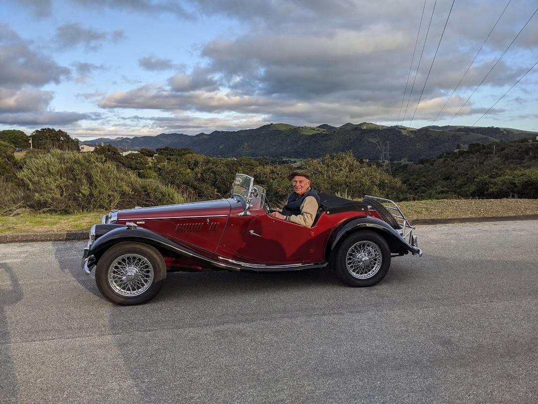 Even old guys can look cool in an MG TF1500. #mossphotocontest