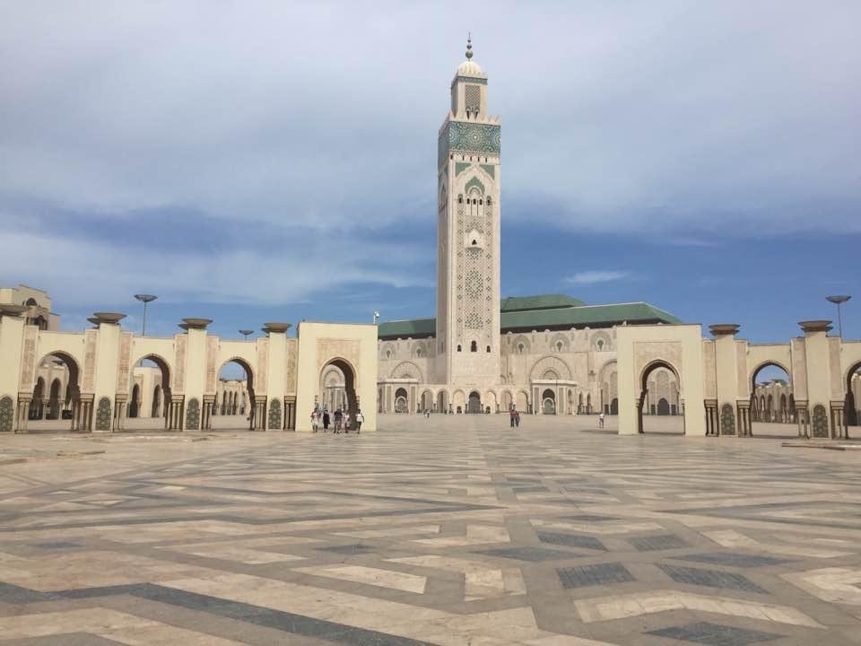 Today at the Grand Mosque in Casablanca. Inside holds 25,000 and the courtyard holds 90,000. Cost was 600 million. Praise Allah.....