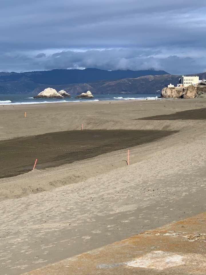 Biking by Bakers Beach San Fran