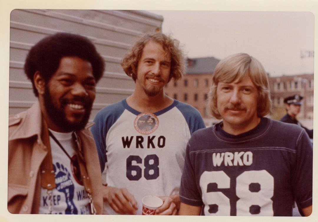 JJ Wright, Johnny Daark, Mike Addams.  Seals & Crofts Conert City Hall Plaza  '75