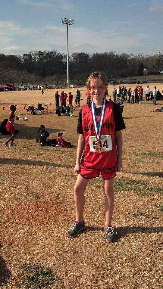 Emma at XC Champs in Rock Hill SC.