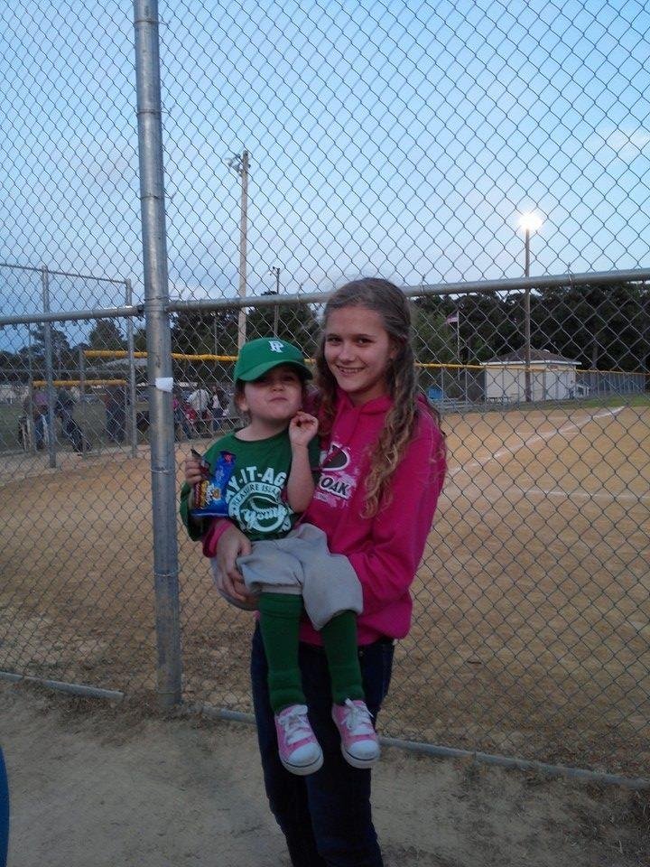 Kalina after a T ball game