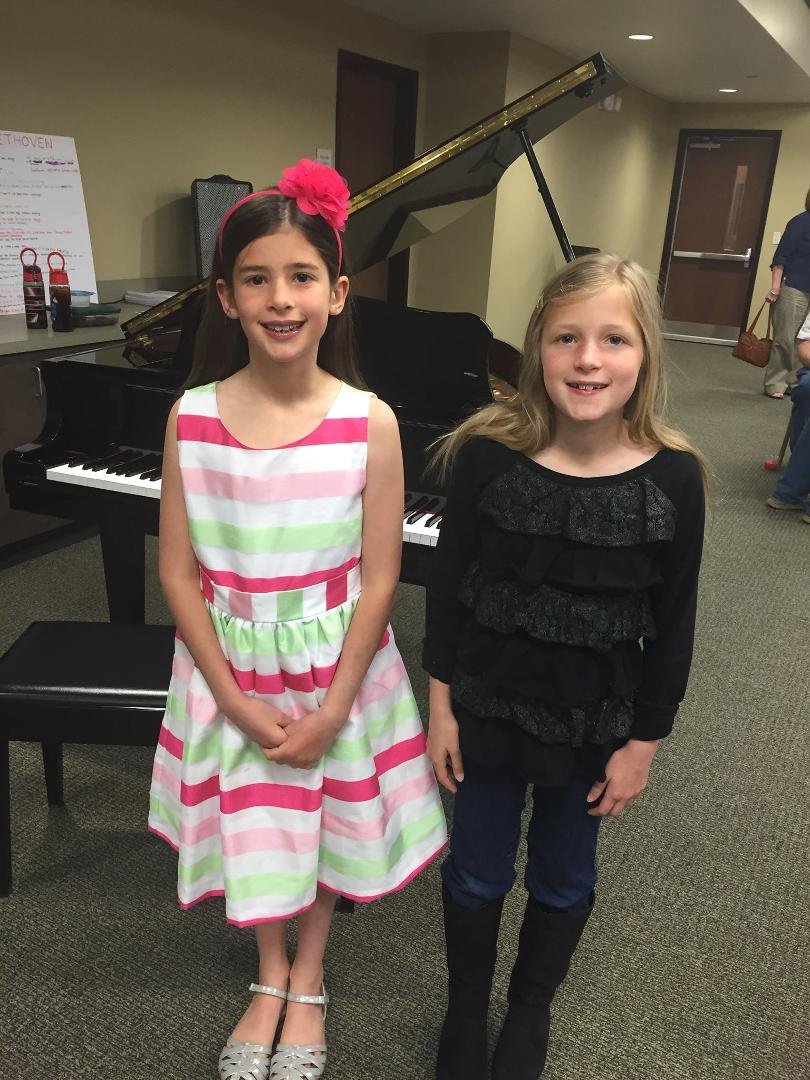 Our grand-daughters, Amanda and Ansley Bean (twins) did a fantastic job today at their piano recital!
