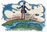 "The Monroe Doctrine"...It has to do with "colonization", and  threats to the US in the Western Hemisphere..China is now loading up Cuba, with personnel and material 90 miles off our Florida coast...Our Secretary of State s
